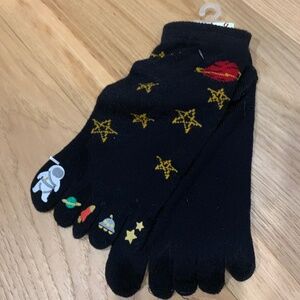 NWT Cutie Space-Themed Toe Socks